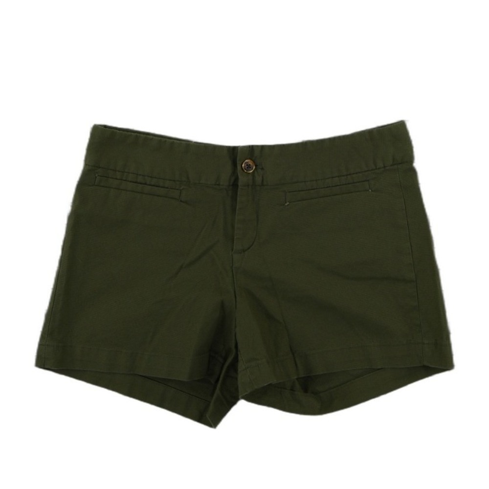 Banana Republic Chino Shorts Women's Size 4 Olive Green Stretch Mid Rise